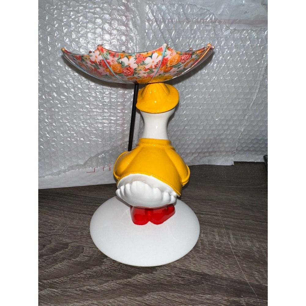 Bath and Body Works Silly Goose 3 wick candle holder duck spring rain umbrella - Picture 4 of 6